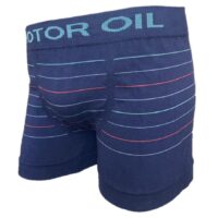 Boxer Algodón Rayado MOTOR OIL MARINO (cod. B175)