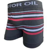 Boxer Algodón Rayado 2 MOTOR OIL NEGRO (cod. B947)